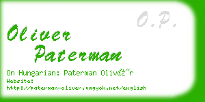 oliver paterman business card